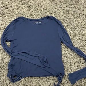 Long sleeve shirt with lace up sides